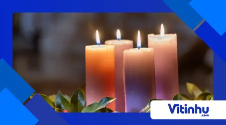 Velas, fogos e decoração natalina