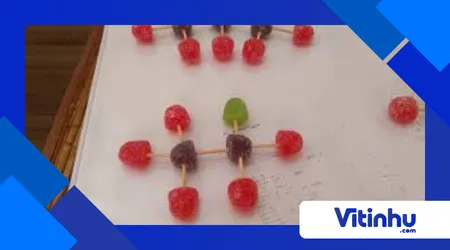 moléculas com palitos e balas