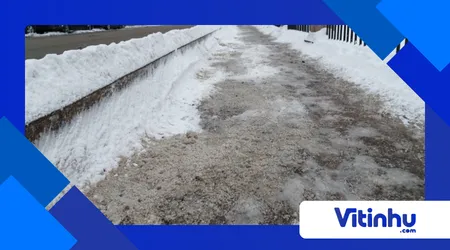 Usamos sal para descongelar calçadas